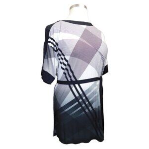 Chico's Size M Medium (1) Travelers Tie Belted Tunic Slinky STRETCHY Top